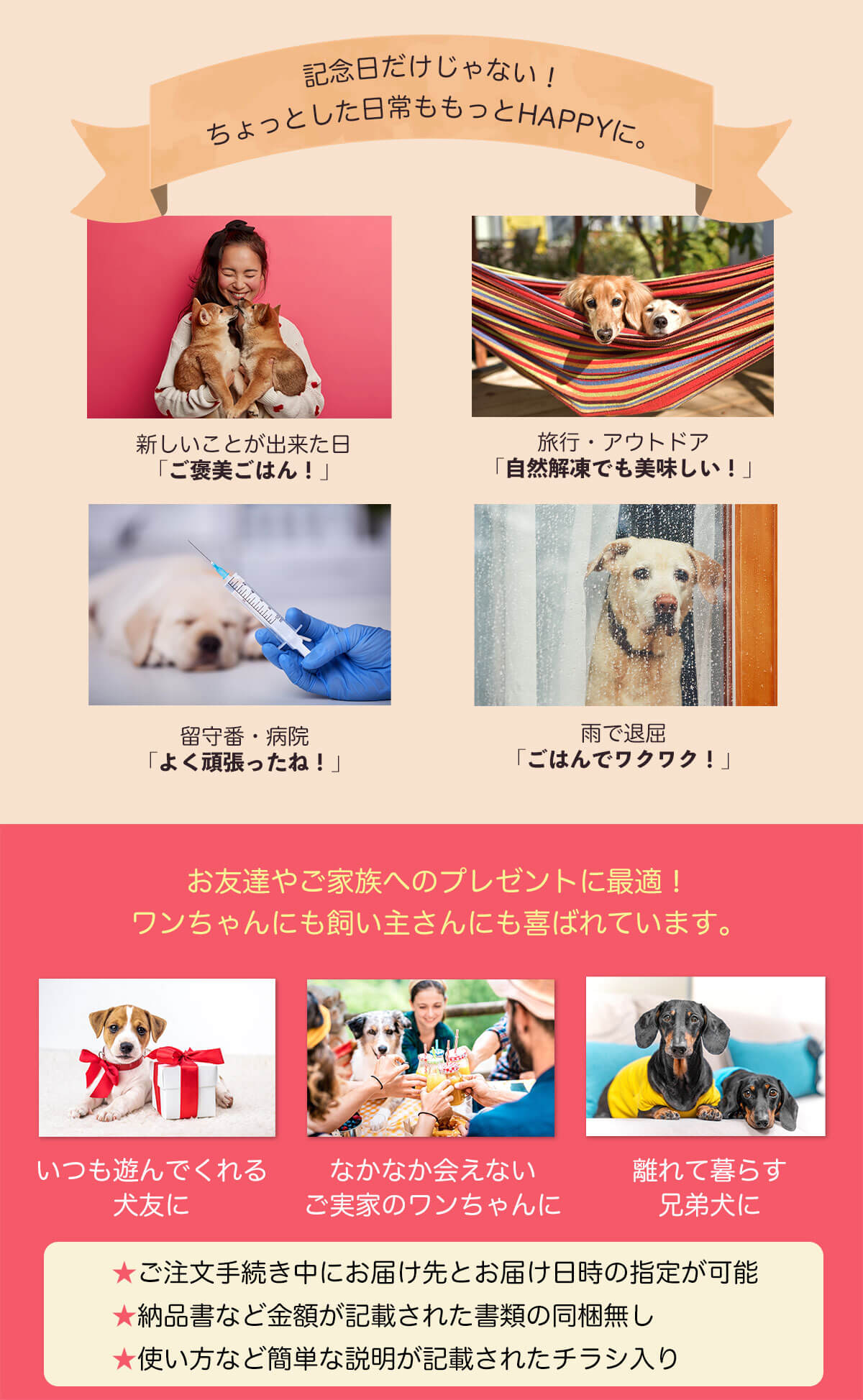 愛犬用バースデーセット】 誕生日は上質なご飯とケーキでお祝い