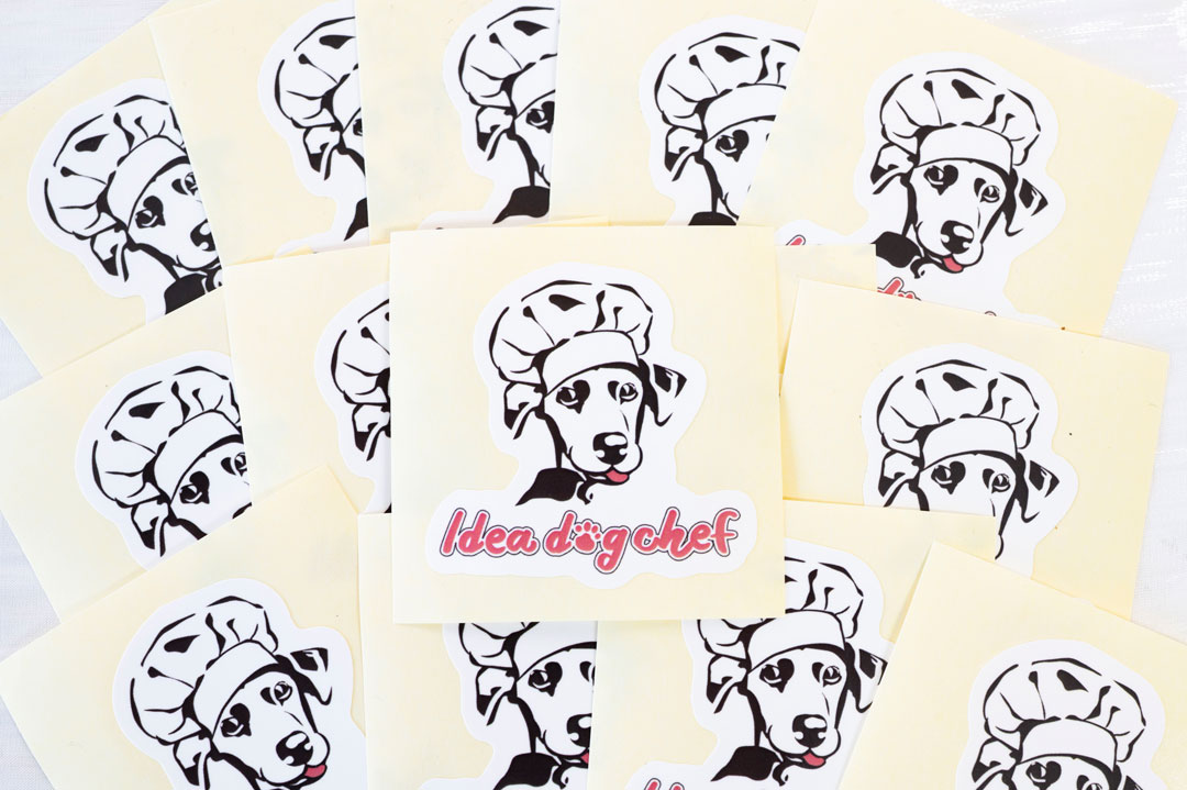Idea dog chef ロゴシール